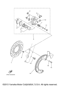 TTR225MC Передний суппорт