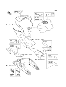 ZX600 Наклейки