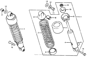 CB750SC Задние амортизаторы