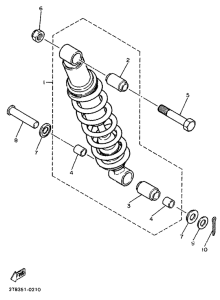 XT600EA Задняя подвеска