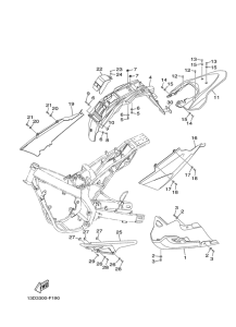 XT125R Задняя часть кузова