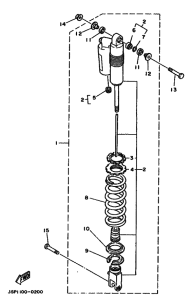 YZ250WR YZ250WRA Задняя подвеска