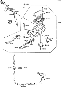 ZX750 Цилиндр сцепления