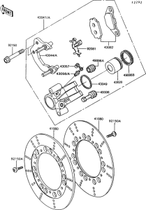 Z550 Передний тормоз