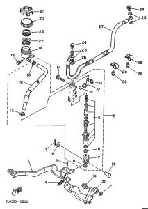 XTZ750 Задний торм цилиндр