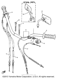 SR500G Руль -тросы