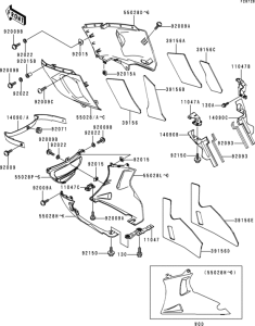 ZX600 Cowling lowers(1 / 3)(zx600-e6)
