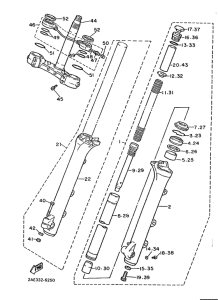 XV1000SE Передняя вилка