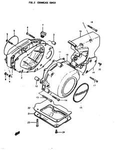 GT200 Crankcase cover ass`y  (v