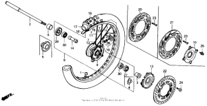 CR125R Переднее колесо