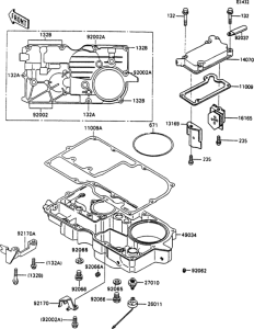 ZX1100 Breather body / oil pan