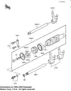 KZ1000 Переключение / вилка переключения