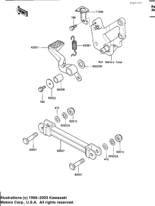 ZX600 Педаль тормоза