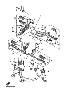 XJR1300 Support & repose pied
