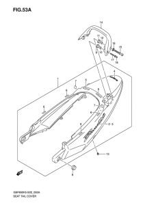GSF650 (ABS) Обтекатель сидения