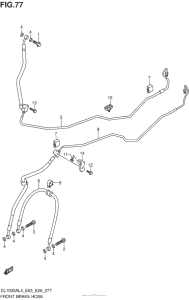 DL1000 (ABS) Передние тормозные трубки
