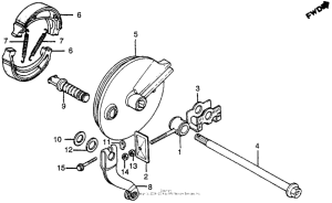 CR80R Задний тормоз