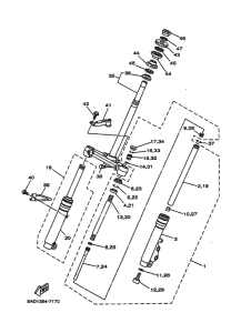 YN50 Вилка передней оси