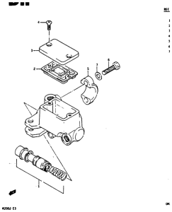 DR200 Передний тормозной цилиндр