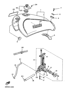 XV500 Топливный бак