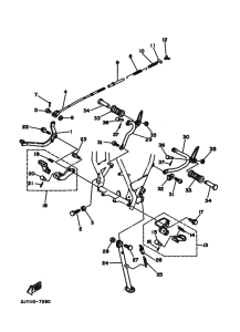 TW200E Support & repose pied