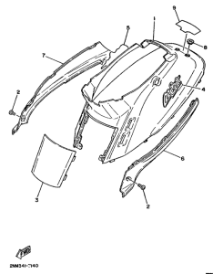 SH50 Side cover  /  oil tank