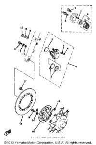 TZ250H Передний суппорт
