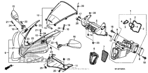 CBR600RR (ABS) Верхний обтекатель