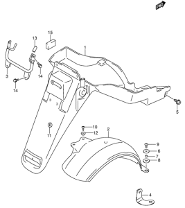 UE125 Заднее крыло