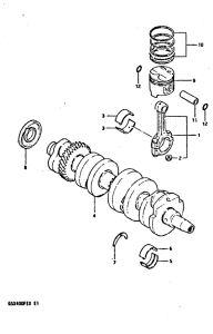 GSX400 Вал коленчатый