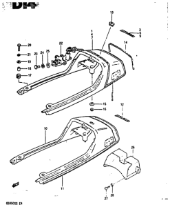 GS850 Обтекатель сидения