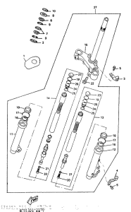 YE50 Передняя вилка