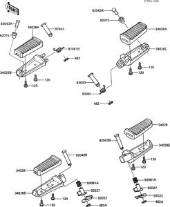 ZX600 Подножки
