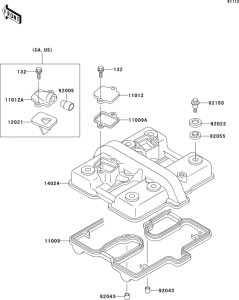 EX500 Крышка головки цилиндров