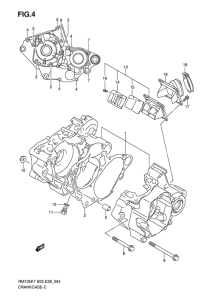 RM125 Картер двигателя