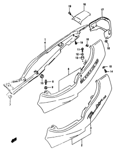 GSF1200S (ABS) Обтекатель задний