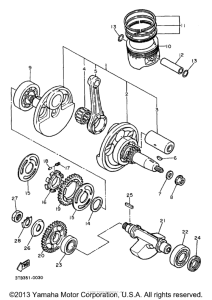 XT600ED Коленчатый вал и Поршень