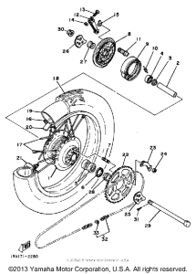 XT125KC Переднее колесо