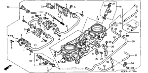 RVT1000R Throttle body (assy.) ('02-'05)