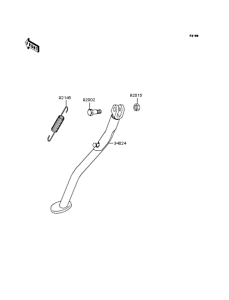 KLX250 Подножка