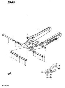 PE175 Rear swinging arm model d