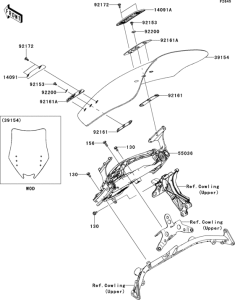 ZG1400 Стекло ветровое