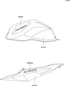 ZR1000 Наклейки (черные)