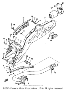 XT500E Выхлопная система