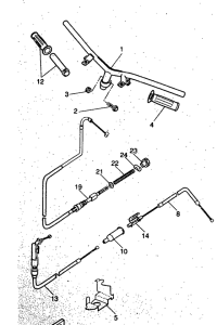 YH50 Steering handle. cable