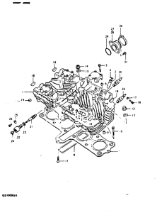 GS1000 Головка цилиндров