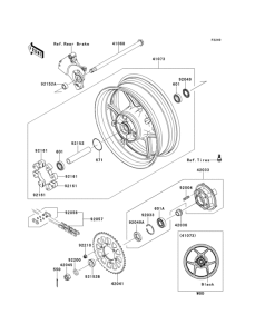 ZR800 Задняя ступица колеса