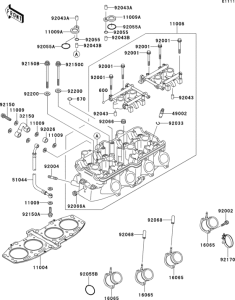 ZX500 Головка цилиндров