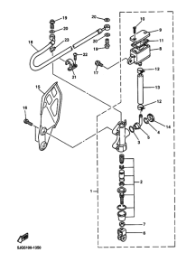 YZ426F Задний тормозной цилиндр