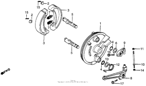CR250R Front brake panel 82